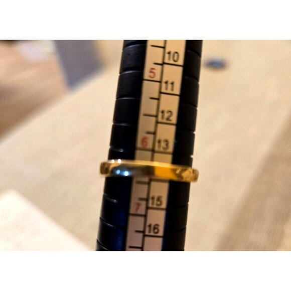 Vintage Espo Swirl Bypass Ring Deep Green and Clear Crystal Accents 14k GE Espo - Picture 4 of 5